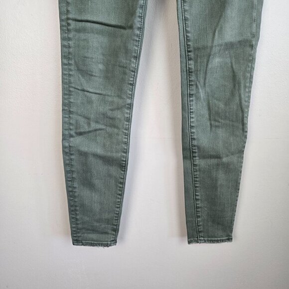 AE 2 Super Hi Rise Jegging Green Stretch Skinny Jeans American Eagle - Picture 7 of 14